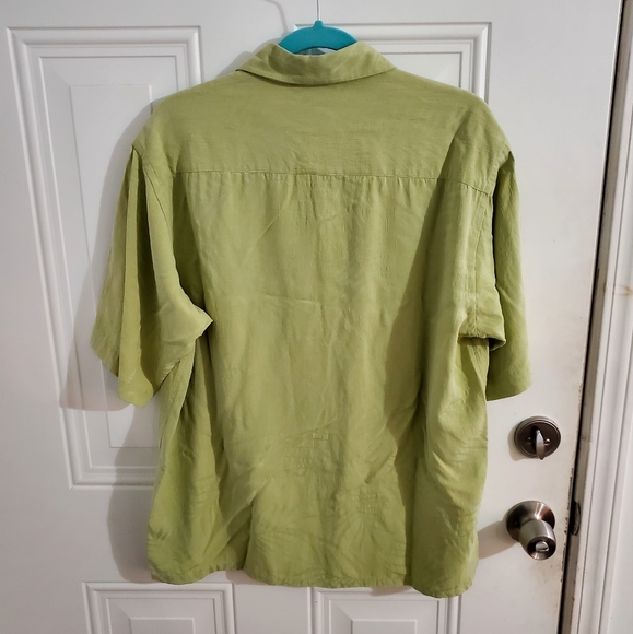 Caribbean 100% Silk Button-Down Shirt - Picture 4 of 8